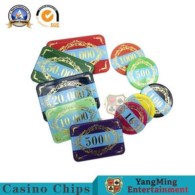 Beli 760 Pcs Texas Black Jack Bronzing Keripik Plastik Dua Lapisan Akrilik Anti-Pemalsuan Chip Set Spot Dukungan Disesuaikan pembuatan online