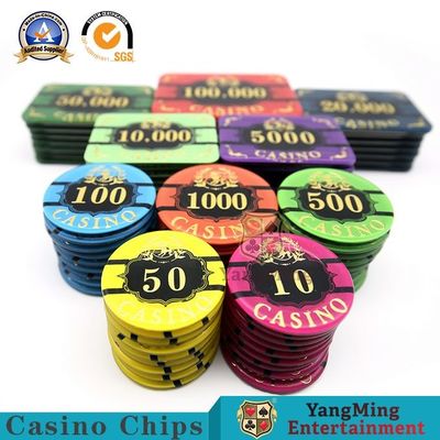 Beli 760 Chip Set Texas Black Jack Bronzing Chip Dua Lapisan Akrilik Anti-Pemalsuan Dukungan Tempat Chip Kustomisasi pembuatan online