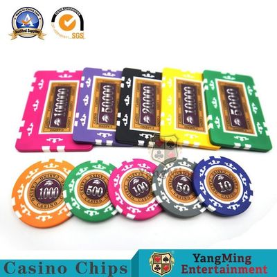 Beli 760 Pcs Amerika ABS Inti Tanah Liat Chip Set Delapan Mahkota Stiker Anti-Pemalsuan Chip Texas Hold 'Em Chip Mata uang pembuatan online
