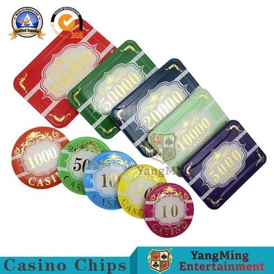 Beli 94 * 66mm Set Chip Poker Kasino Plastik Persegi Panjang Bulat pembuatan online
