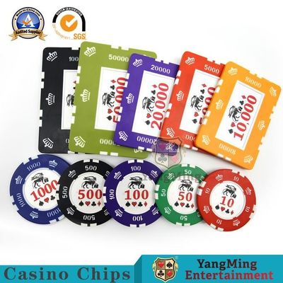 Beli 760 Pcs Besi Inti Tanah Liat Poker Chip Set Frosted Stiker Texas pembuatan online