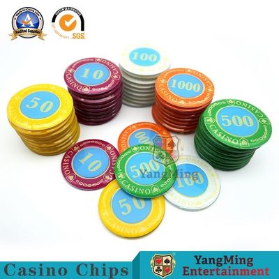 Beli 730 Pcs Acrylic Crystal Chips Set Permainan Poker Independen UV Violet pembuatan online