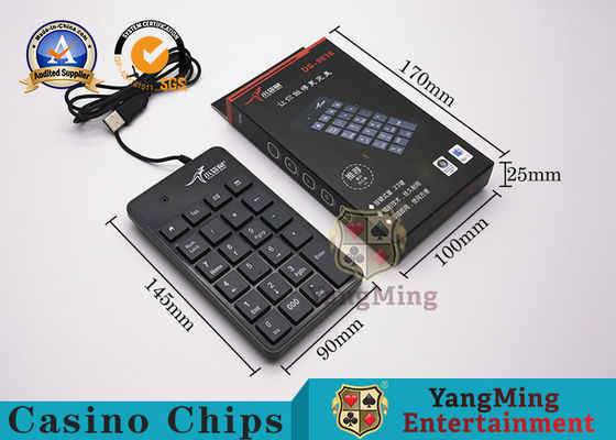 Beli All Black Poker Table Keyboard Nirkabel Khusus Untuk Sistem TunggalUSBConvenient Manual Input Professional Silent Keypad pembuatan online