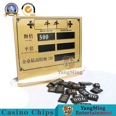 Beli Akrilik Emas Transparan NiuNiu Perjudian Permainan Poker Terbatas Kartu Merah Hiburan Chip Meja Manual Tanda Digital pembuatan online