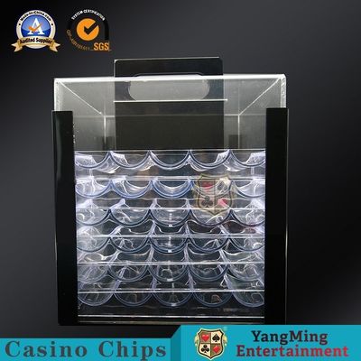 Beli Kasus Koin Chip Poker Texas Clay Tembus 1000 Potongan Diameter 40mm Putaran Akrilik Kasus Keripik Anti-Pemalsuan pembuatan online