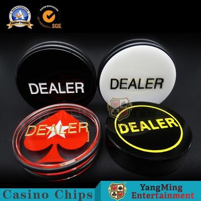 Beli Tinggi Transparan Akrilik Merah Hati Pedagang Ukiran Tombol Kartu Kode Texas Hold 'Em Permainan Profesional Pemosisian Bulat pembuatan online