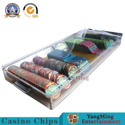Beli Impor Berkualitas Tinggi Akrilik Transparan Tinggi Kawat Emas Chip Tray Meja Poker Permainan Meja 9 Kotak Slot Chip Case pembuatan online