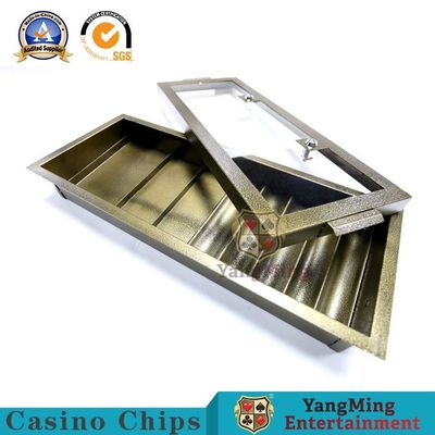 Beli Baki Chip Logam Warna Kuningan yang Disadur Penutup Kaca Lapisan Tunggal pembuatan online