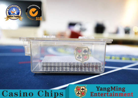 Beli Sepenuhnya Transparan Tebal Akrilik Kotak Kartu Poker Casino Table Top pembuatan online