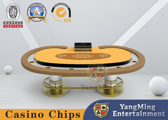 Beli Meja Catur Permainan Kasino Texas Oval Berbentuk Kacang 304 Stainless Steel pembuatan online