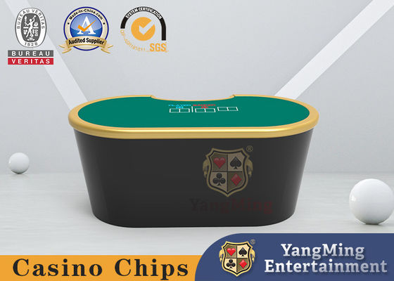 Beli Meja Poker Kasino Klub Oval PU Kulit Pribadi Dengan Papan Tahan Api pembuatan online