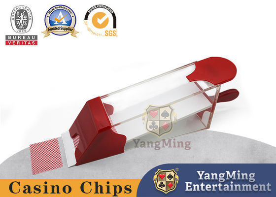 Beli 8 Set Perangkat Perizinan Tembus Pandang Meja Kasino Texas Meja Akrilik Tebal Atas Sepatu Perizinan Tiga Warna Opsional pembuatan online