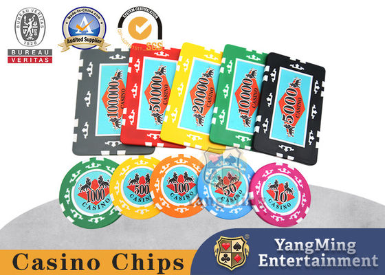 Beli SGS Anti Palsu Frosted Sticker High Roller Casino Poker Chip Set pembuatan online