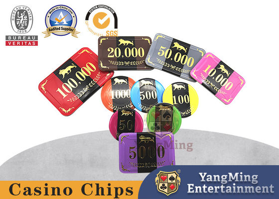 Beli Tiga Lapisan Akrilik Anti Pemalsuan Keripik Kasino RFID pembuatan online