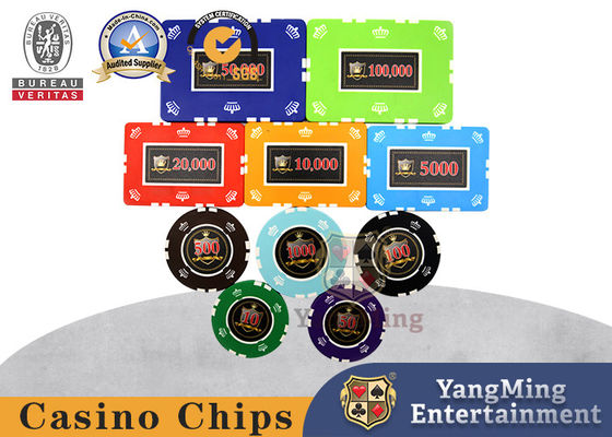 Beli 49mm Stiker Tanah Liat Set Chip Kasino Poker Profesional pembuatan online