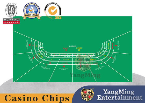 Beli 8 Pemain Baccarat Poker Felt Table Cover Warna CMYK pembuatan online