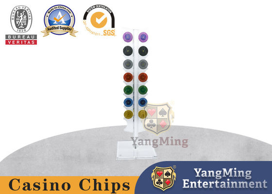 Beli Meja Kasino Roulette 8Pcs Tampilan Pemegang Chip Poker Akrilik Standar pembuatan online