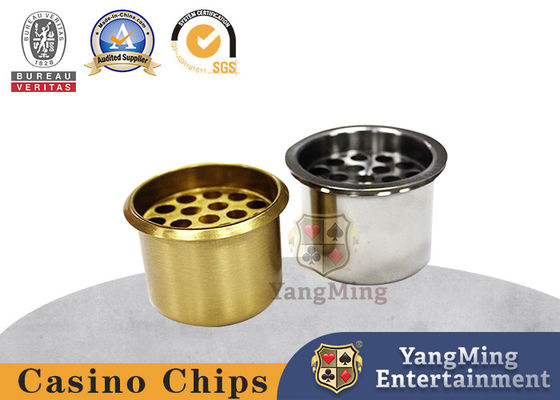 Beli Stainless Steel Drop In Asbak Layar Aksesoris Permainan Kasino Meja Poker Pemegang Minuman pembuatan online