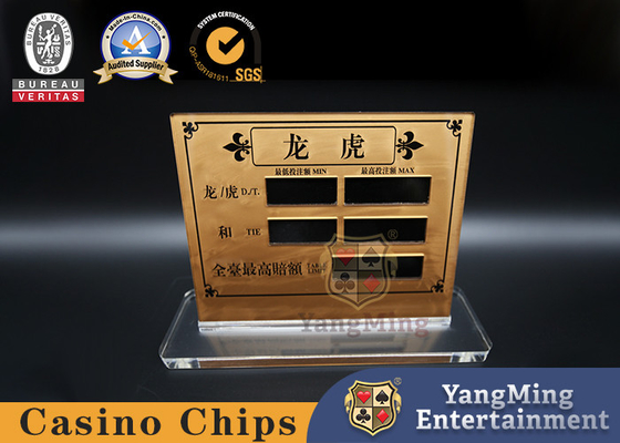 Beli Translucent Acrylic Gold Baccarat Poker Game Table Table Taruhan Kartu Tampilan pembuatan online