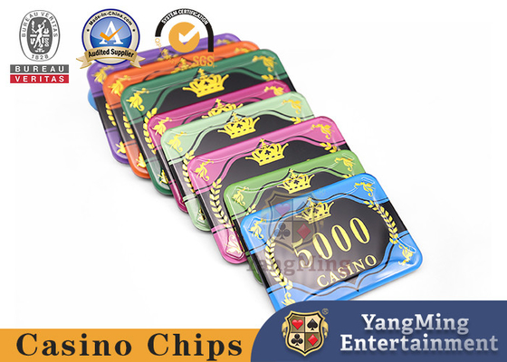 Newly Designed Poker Chips Acrylic Hot Stamping Casino Table Baccarat Poker Card Anti-Counterfeiting Chips