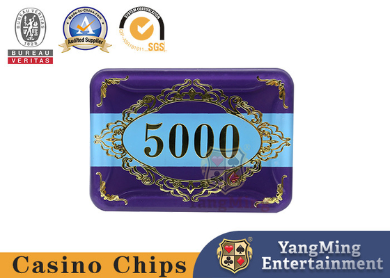 Disesuaikan Dua Lapisan Akrilik Baccarat Poker Chip 760 Piece Hot Stamping Gasino Meja Chip Set