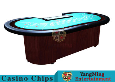 Baccarat Standar Fod Poker Meja Untuk 9 Pemain 80 Inch Baccarat Poker Meja Dengan Panas Sublimasi Custom Printing