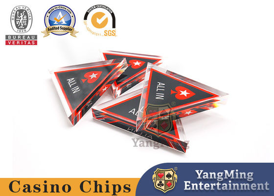 Triangular Acrylic All In All Di Kasino Texas Hold'Em Kartu Posisi Meja Permainan