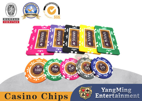 Customized ABS Keramik Poker Chip Set 10g Texas Hold'Em Game Sticker Tekstur Mat