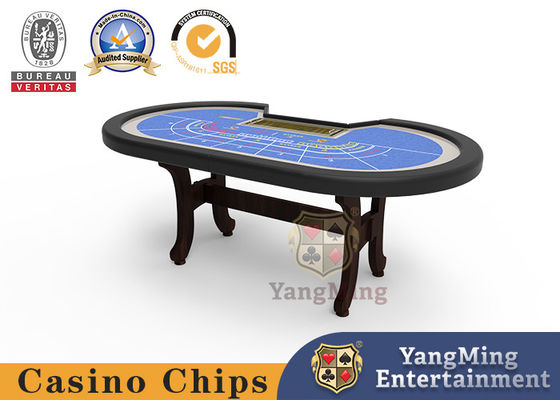 8-Person Baccarat H-Leg Gambling Poker Table Tablecloth Game Warna Dapat Disesuaikan