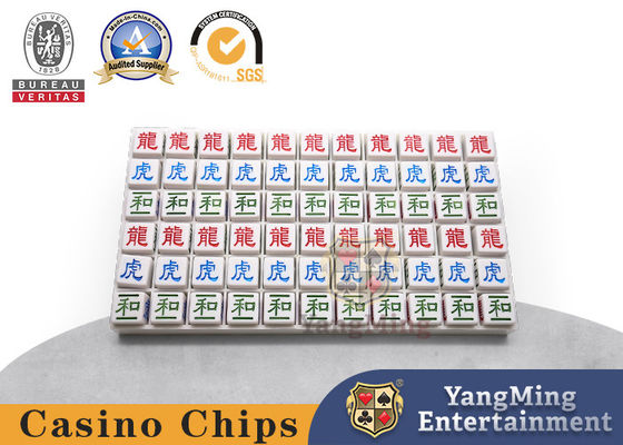 Suhu Tinggi Ukiran Akrilik Ukiran Dewdrop Naga Tiger Tie Kasino Game Meja
