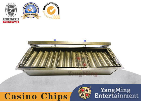 Brand New Metal Plated Chip Tray Lantai Ganda Double Lock Chip Tray Poker Chip Float