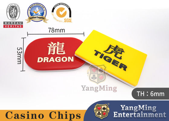 Baccarat Poker Meja Merah Dan Kuning Akrilik Pemain Dan Bankir Taruhan Komisi-Free Board