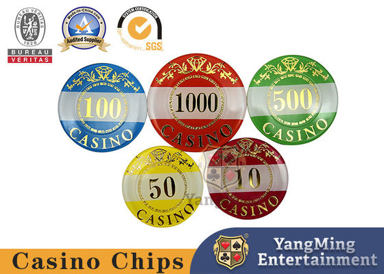 Acrylic Hot Stamping Chip Set Dengan 760 Piece Of Baccarat Chips Game Meja Datang Dengan Kotak Chip