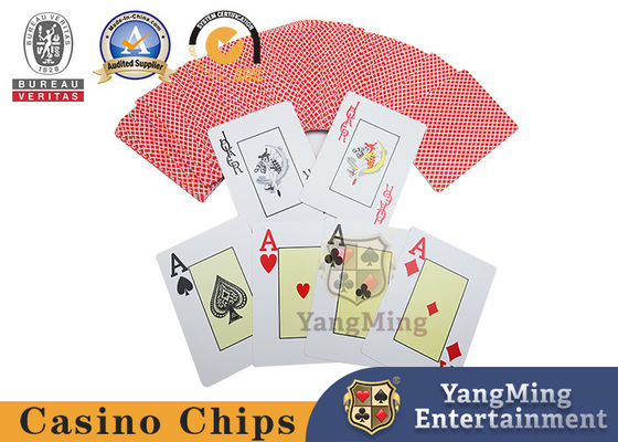 Texas Hold'em Meja PVC Plastik Plak Ukuran Besar Font Printing Waterproof Merah Biru