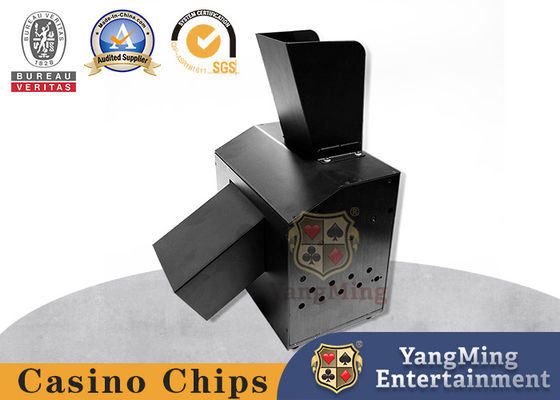 Casino Table Spesifik Poker Shredder, Black Metal sepenuhnya otomatis High-Speed Shredder