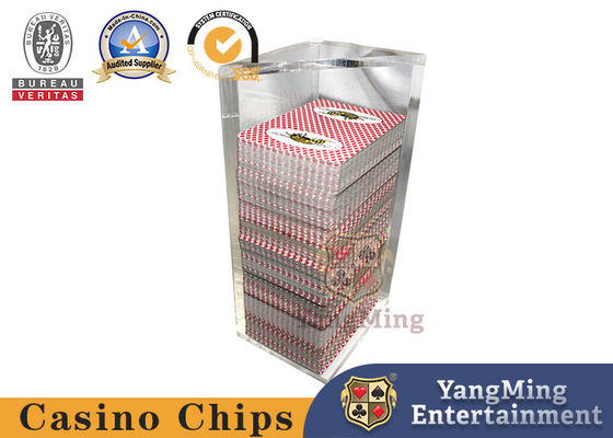 8 Deck Poker Discard Holder, Black Jack Texas Game Meja, Akrilik, sepenuhnya transparan