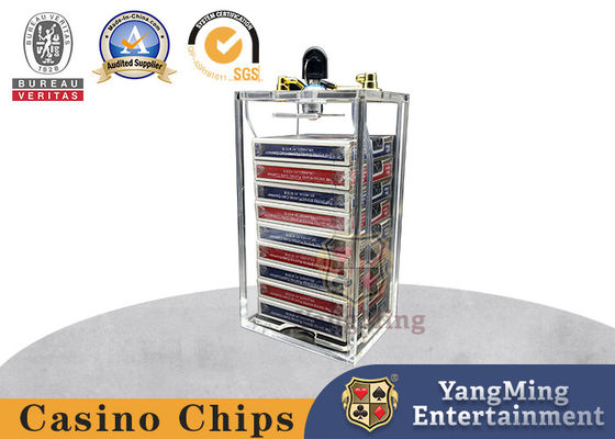Kasino 8 Pasangan Poker Kartu Pembawa Acrylic Transparent Tape Kunci Baccarat Texas Game Meja