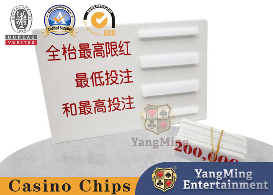 Baccarat Banker Player Limited Sign Kartu Merah Putih Akrilik Plastik Game Meja Poker Disesuaikan