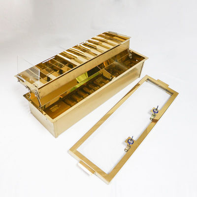 Stainless Steel Electroplated Casino Chip Tray Cover Akrilik Dengan Kunci Double Layer Poker Chip Float