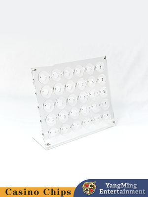 30 Piece Acrylic Transparent Poker Chip Display Rack 40mm Round Roulette Permainan Meja Perjudian