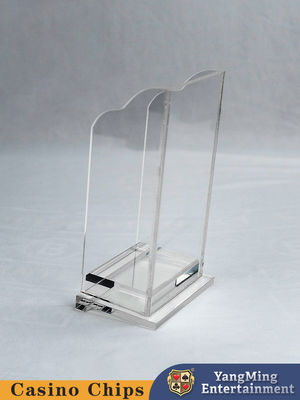 Poker Card Scrap Box Baccarat Black Jack Gambling Game Meja Acrylic Pemegang Sampah