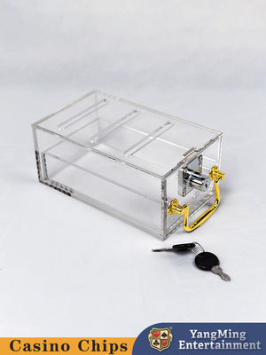 Lock Poker Cutting Box Meja Judi Custom Acrylic Transparan 8 Pasangan Kotak Kartu