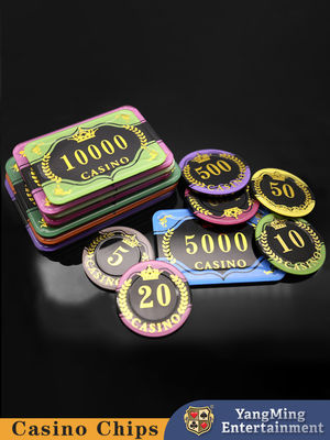 Chip Poker Akrilik Baru Disesuaikan Meja Judi Permainan Baccarat Chip Kristal