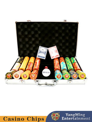12g Poker Chip Set 600PCS Dengan 1 Dealer 2 Deck Kartu Untuk Game Meja Judi