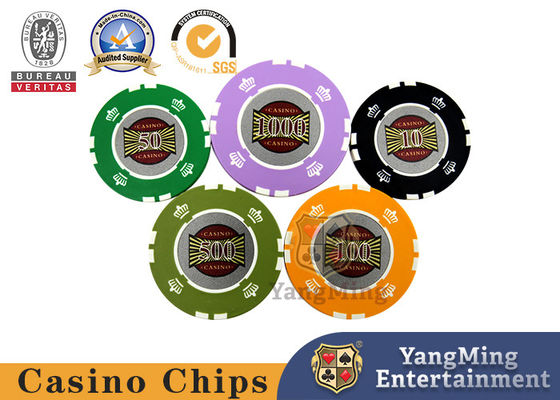 Texas Table Clay Poker Chip Set Dengan 760 Pcs Dan Aluminium Alloy Box Untuk Kustomisasi