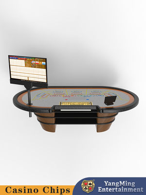 Pabrik Disesuaikan Perjudian Baccarat Poker 8 Orang Chip Cerdas Induksi Meja Poker