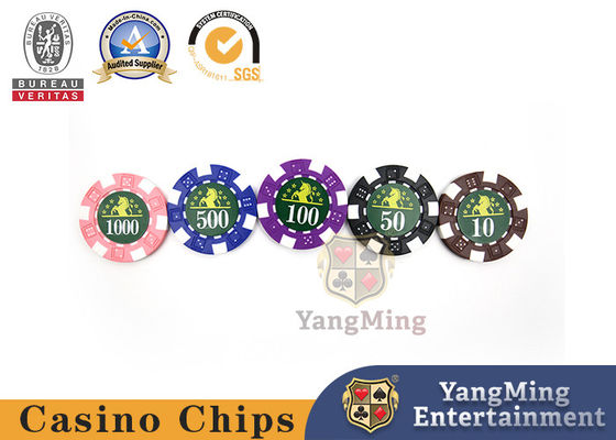11.5g Plastik Texas BlackJack Clay Poker Chip Set Dengan Tanda UV Dan Kasus