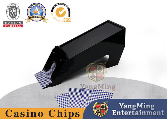Hitam Acrylic 8 Deck Bermain Kartu Kustomisasi Sepatu Meja Kasino Kartu Shuffler Dealer