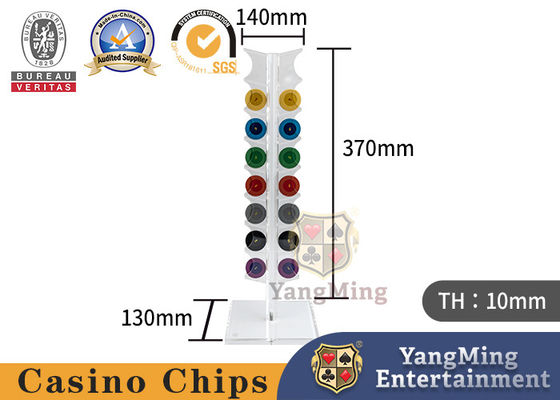 Roulette Baccarat Gambling Poker Chips Meja Berdiri penuh Transparan 25pcs