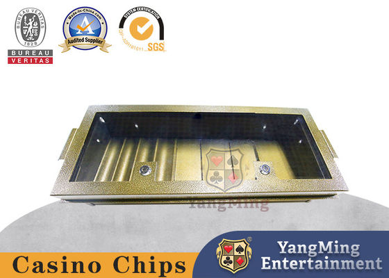 Pabrik Disesuaikan Casino Club Chips Float Metal Single Layer Poker Chips Tray Dengan Metal Lock Baccarat Table Tray